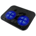 Amazon Basics Laptop Cooling Pad, Usb Powered Portable Gaming Laptop Cooler Stand | Quiet 2 Fans With Blue Led Light | 2 Viewing Angles | Slim Chill Mat For 10 To 15.6-Inch Laptops