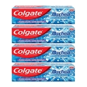 Colgate Maxfresh Breath Freshener Toothpaste, 600G (150G X 4), Peppermint Ice, Blue Gel Paste With Menthol, Cooling Crystals For Bad Breath Control