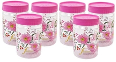 Kuber Industries 6 Piece Plastic Container Set, 1100Ml, Pink