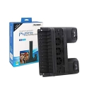 Porro Fino Vertical Stand With Cooling Fan, Dual Charging Station, Dual Usb Hub For Ps4 Slim & Pro (Black)