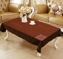Weavers Villa Cotton Net Floral Rectangular Table Cover 4 Seater (Coffee, 40X60 Inches)