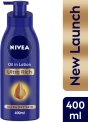 Nivea Body Lotion For Extremely Dry Skin, Oil In Lotion Ultra Rich, With Natural Almond Oil & Vitamin E(400 Ml)