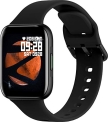 Zebronics Zeb-Fit1220Ch Smart Fitness Watch, 2.5D Curved Glass Full Touch Display, Spo2, Bp & Heart Rate Monitor, Ip67 Water Resistant, 7 Sports Mode (Black Rim + Black Strap)