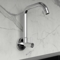 Zap Kitchen Sink Tap | Wall Flange 7 Year Warranty | Sink Cock Tap For Kitchen Sink Basin With 360° Swivel Spout | Tap For Kitchen Sink Taps (Elixir)