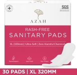 Azah Rash-Free Napkins Xl For Heavy Flow | Leak Proof & Cottony Soft Sanitary Pad(Pack Of 30)