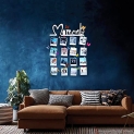 Jaamso Royals White Moments Picture Frames Collage Photo Hanging Wood Rustic Frames For Wall Décor, Home, Bedroom, Living Room, Gallery Decoration, (Model: Jrwh92), Blue Moments Picture Frames