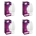 Philips Led Deco White 0.5W Glass Candle (Pack Of 4)