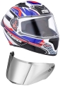 Studds Thunder Full Face Helmet D8 With Clear Visor (White N1, Xl)