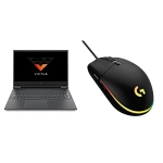 Hp Victus Latest Amd Ryzen 7 5800H Processor 16.1-Inch(40.9 Cm) Fhd Gaming Laptop + Logitech G102 Light Sync Gaming Mouse With Customizable Rgb Lighting,Black