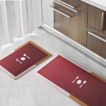 Status Contract Set Of Runner & Mat Kitchen Decor | Anti-Skid Rubber Kitchen Floor Mat | Napa Skin Super Absorbent Non Slip Mat – Floor Rug | Waterproof Kitchen Mat | (Brown) (Rr-120X40,Dm-38X58 Cm)