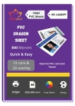 True-Ally Pvc Lamination Dragon Sheet A4 Size 800 Micron For Pvc Aadhar , Photos, Id Card (Set Of 10 Cores And 20 Overlays)