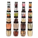 Cello Clario Plastic Storage Container, Set Of 24, (8 Pcs – 300 Ml, 8 Pcs 650 Ml, 8 Pcs – 1200 Ml), Clear