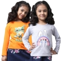 Preneum Cotton Regular Fit Girls T-Shirt – Pack Of 2