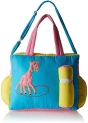 Nonibud Goodluck-New Born Baby Multipurpose Mother Bag With Holder Diapper Changing Multi Compartment For Baby Care And Maternity Handbag Diaper Bag Cotton Fabric (Pack Of 1,Giraffe Sky Blue)
