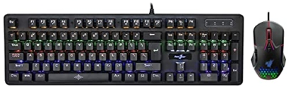 Redgear Shadow Amulet Mechanical Keyboard With Redgear A-15 Rgb Gaming Mouse