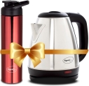Pigeon 14913 Electric Kettle With Bottle(1.5 L, Silver)
