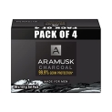 Aramusk Charcoal Soap, 125 G (Pack Of 4)