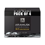 Aramusk Charcoal Soap, 125 G (Pack Of 4)