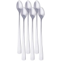 Amazon Basics Cutlery Stainless Steel Macchiato Spoon With Square Edge, Pack Of 6 (18/0)