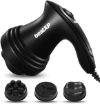 Beatxp Blaze Electric Handheld Body Massager|3 Massage Heads|Long Handle Grip-Full Body Relaxation For Pain Relief-Back, Foot & Body Slimming Massager| Massage Machine| Massager(Black)