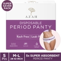 Azah Period Panty Pad |M-L (28-32 Inch)| 5X Super Absorbent Panties | Sanitary Pad(Pack Of 5)