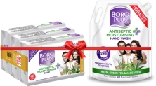 Boroplus Antiseptic + Moisturising Soap 125G (Pack Of 6) + Hand Wash 1500Ml(2 Items In The Set)