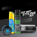 Set Wet Men’S Styling Kit-Deodorant(150Ml),Pomade(60G),Hair Spray For Men(200Ml) & Pouch Hair Wax(4)