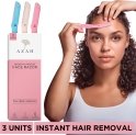 Azah Reusable Face Razor For Women Facial Hair | Eyebrows, Upper Lip,Peach Fuzz,Chin|(Pack Of 3)