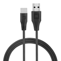 Elevn Flex Usb Type-C To Usb-A Male 3.0A Fast Charge & Up-To 480 Mbps Data Sync & Charging Cable – 1M (3.2 Feet) – Black