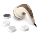 Lifelong Llm27 Corded Electric Handheld Full Body Massager With 4 Massage Heads & Variable Speed Settings For Pain Relief & Relaxation|Handheld Full Body Massager For Home (1 Year Warranty, Brown)