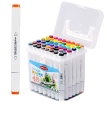 Crackles Dual Tip Twin Head Marker Pen Set With Different Color For Kids & Adults For Sketching