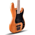 Kadence, Chronicle Series Electric Bass Guitar, Natural Ash Wood With P-J Pickup, 2 Tone And 2 Volume Control