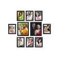 Amazon Brand – Solimo Collage Photo Frames, Set Of 10,Wall Hanging (8 Pcs – 5X7 Inch, 2 Pcs – 8X10 Inch),Black