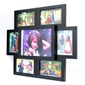 Ajanta Royal 7- Wall Collage Photo Frames (6-4X6 & 1-7X9 Inch) : A-83A (Black)