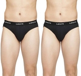 Levi’S Men’S Cotton 100 Ca Regular Fit Plain Brief (# Style-002A, Black, Small)