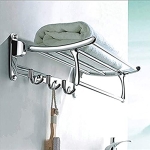 Primax Stainless Steel Folding Towel Rack For Bathroom/Towel Stand/Hanger/Bathroom Accessories(24 Inch-Chrome)