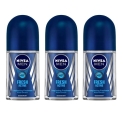 Nivea Fresh Active Deodorant Roll On For Men, 50Ml, (Pack Of 3)