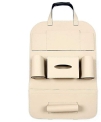Oshotto Car Backseat Storage Organizer Phone Holder,Multi-Pocket For Bottles, Tissue Boxes,Kids Toy Storage And Great Travel Accessory Compatible With Maruti Suzuki Alto K10 (Beige)