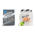 Bigmuscles Nutrition Combo: Crude Whey – 1 Kg (Cafe Latte), 24G Protein And Real Bcaa – 50 Servings (Green Apple)