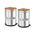 Signoraware Modular Steel Container 2.5Ltr, Set Of 2, Black