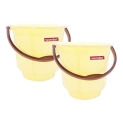 Wonder Plastic Prime Bucket Set, 2 Bucket, 5 Liters, Yellow Color, Made In India, Standard (Buc5_Lt_2_Yellow_Prime)