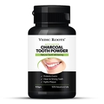 Vedic Roots Ayurvedic Herbal Activated Charcoal Teeth Whitening Powder | Tooth Gums Whitener Charcoal Powder For Yellow Teeth | Sensitivity Cavity Pyria Relief | Bad Breath Remover – 100 Gm