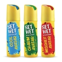 Set Wet Deodorant Spray Perfume For Men, 150Ml (Cool, Charm And Mischief Avatar, Pack Of 3)