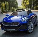Smallboytoys Z4 Metallic Blue 1-5Yrs With Music, Lights, Safety Seat Belt, Remote Car Battery Operated Ride On(White)