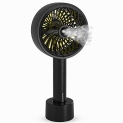 Geek Aire, 5 Inch Rechargeable Misting Turbo Handheld Fan With 2600 Mah Li-Ion Battery, 3 Speed Option And Table Dock (Black)